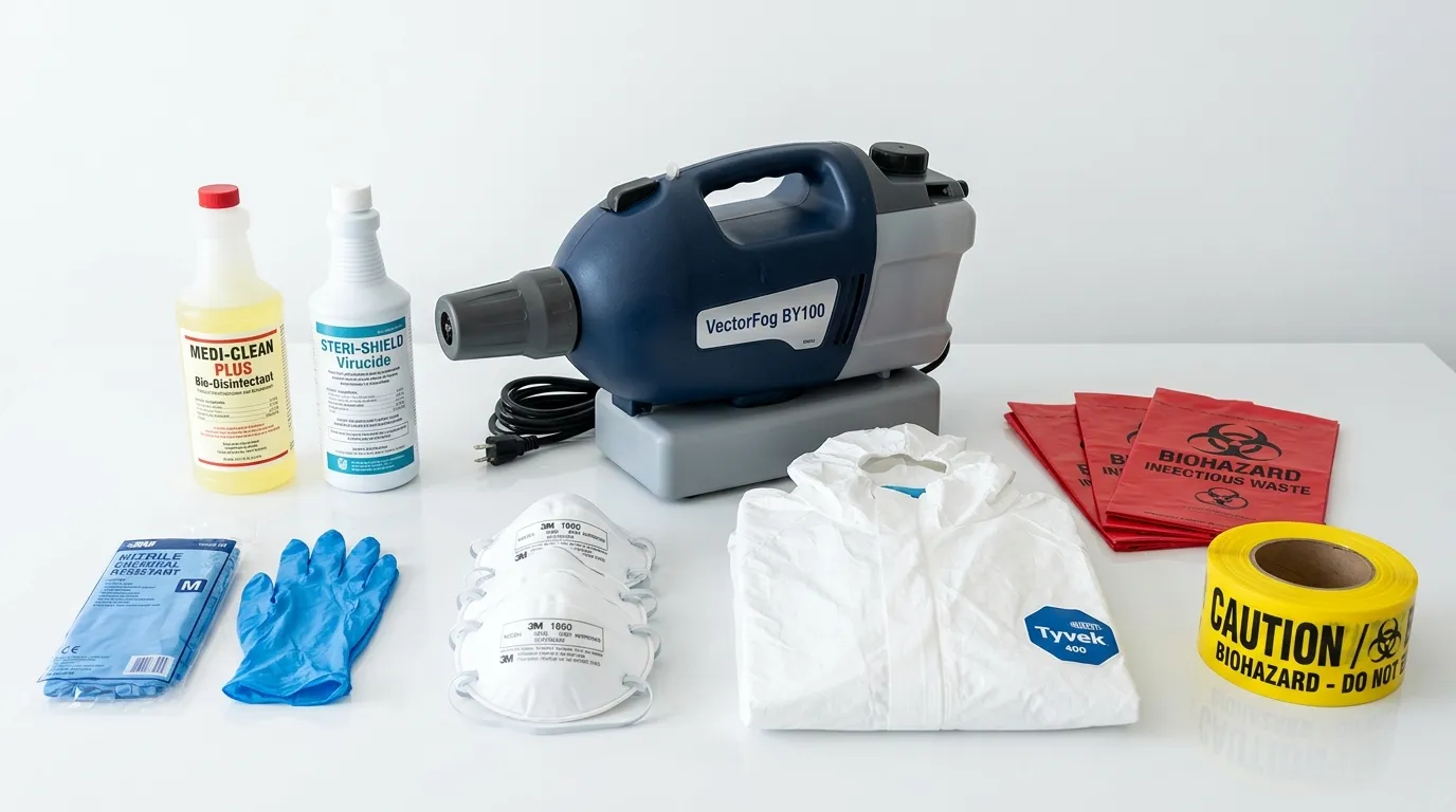 Professional biohazard remediation crew working in West Boylston